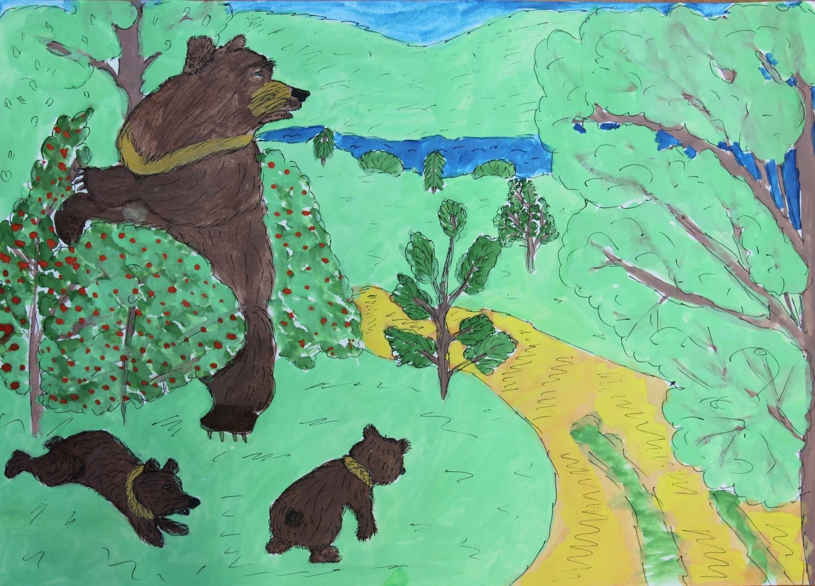 Рисунок на тему животные лесов России