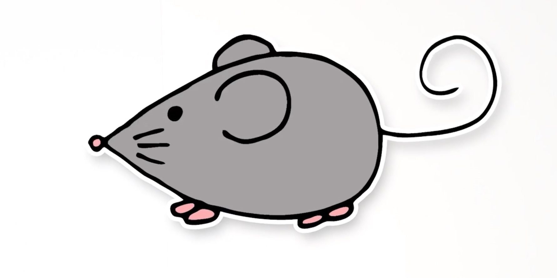 Мышка сосиска нарисовать