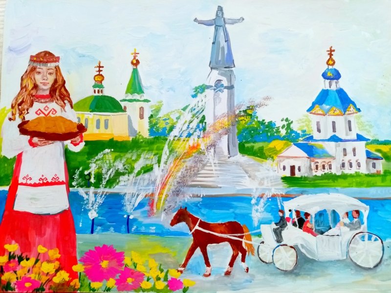 Рисунок город чебоксары