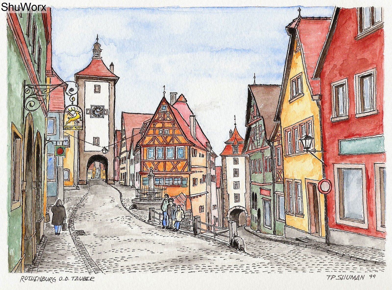 Иллюстрация старого города