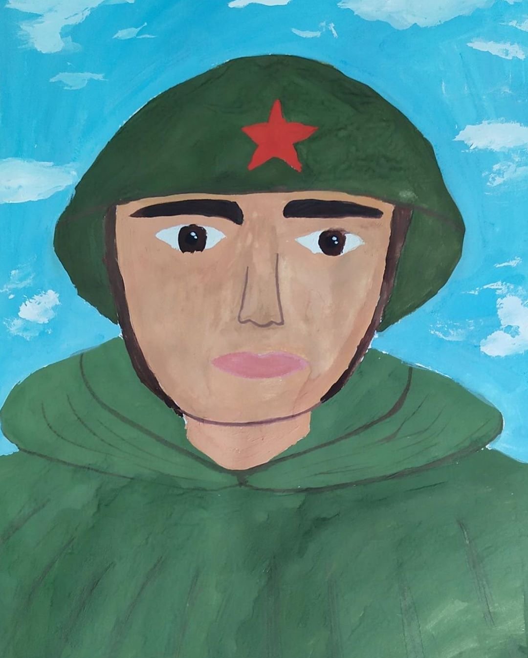 Портрет солдата для детей