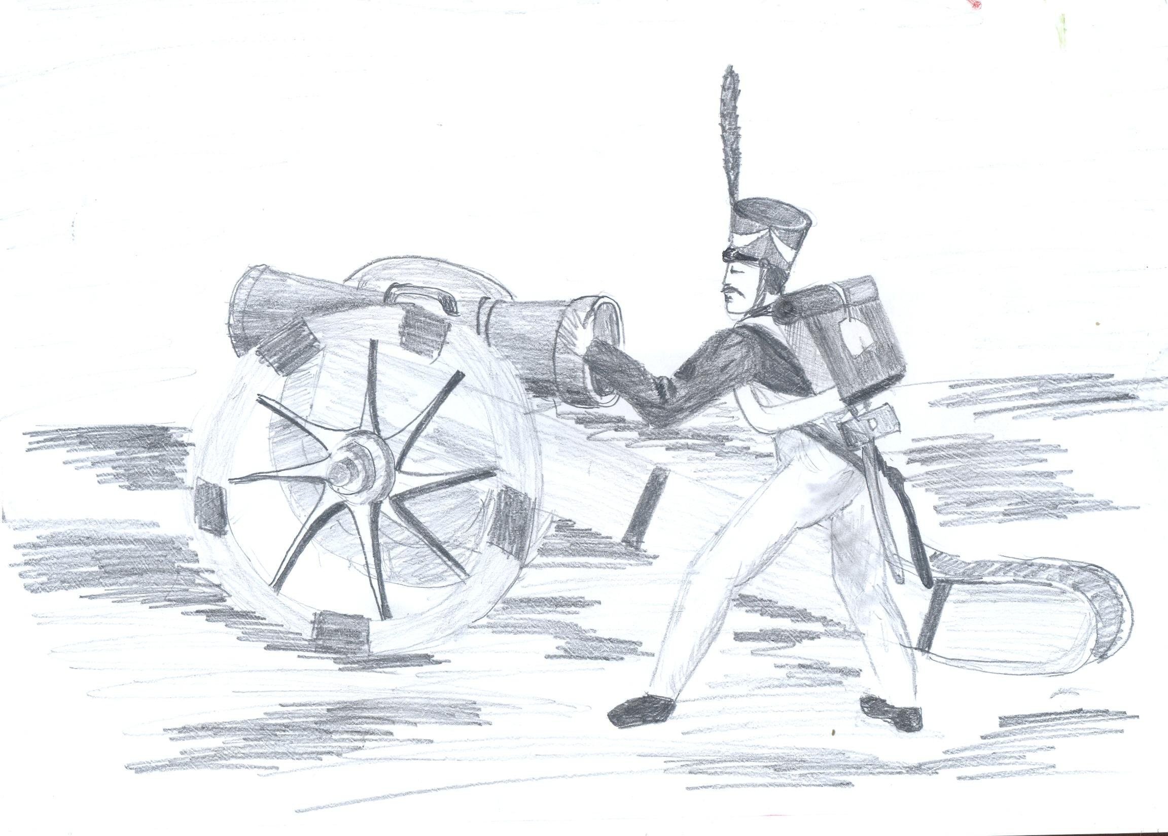 Детский рисунок Бородинская битва