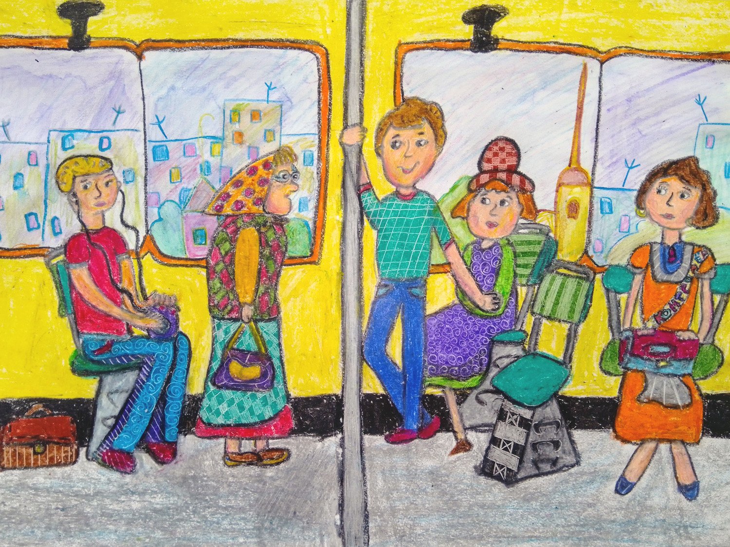 Пассажиры с детьми в автобусе. Уступать место в общественном транспорте. Уступить место в автобусе. Уступил место в трамвае. Общественный транспорт для детей.
