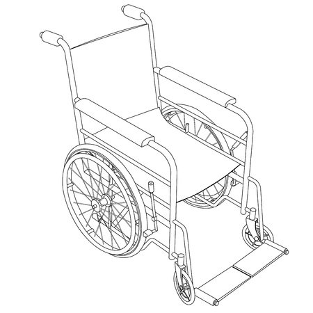 Инвалид в коляске схематично