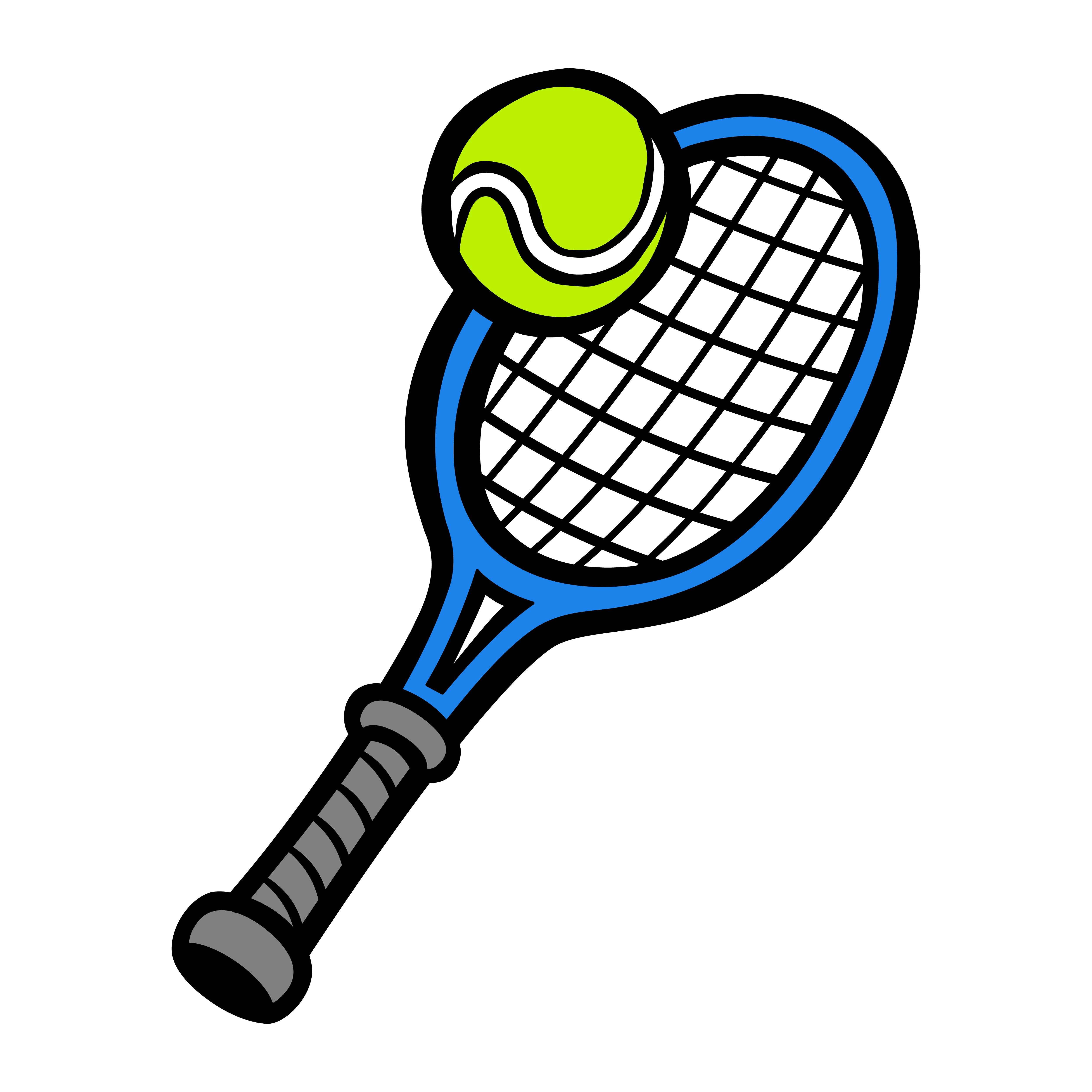 Теннисная ракетка с мячиком рисунок