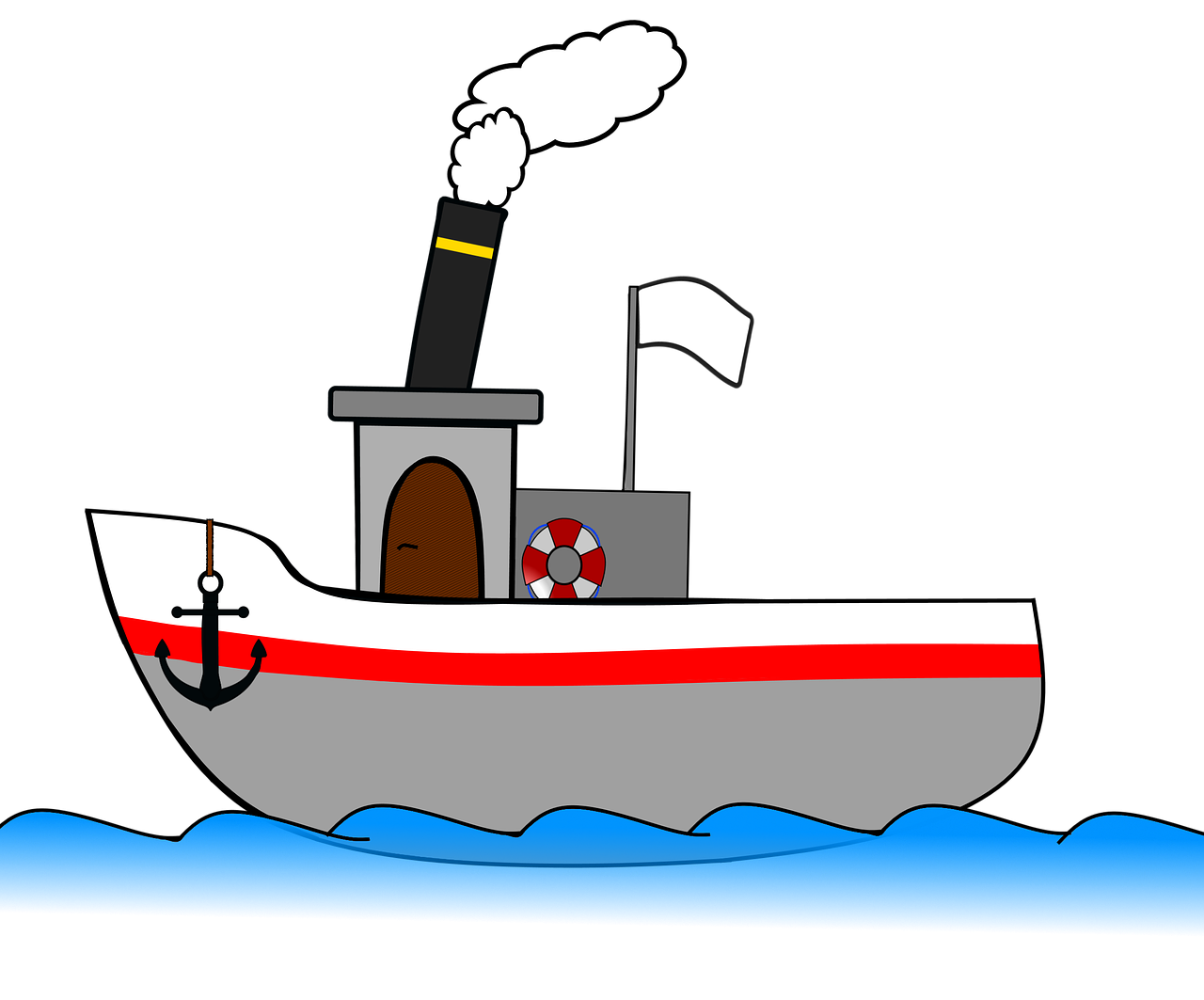 Рисование парохода