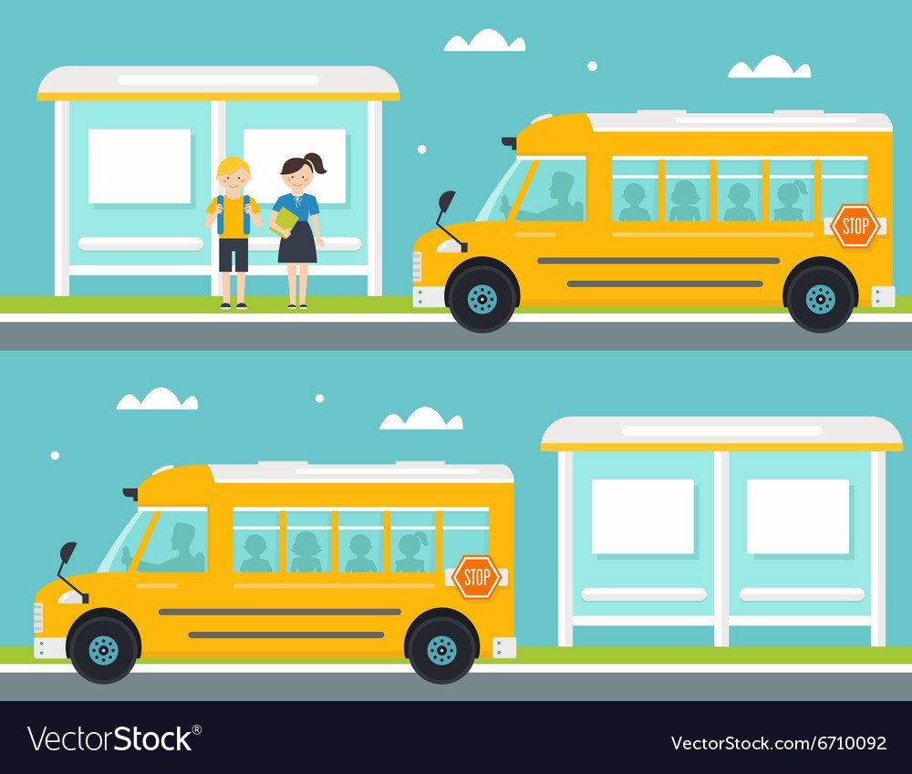Автобусная остановка для детей