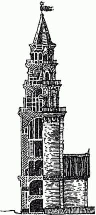 Невьянская наклонная башня рисунок