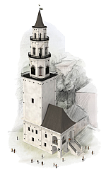 Невьянская наклонная башня рисунок