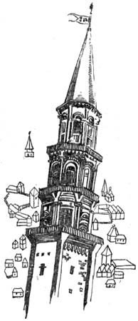 Невьянская наклонная башня рисунок
