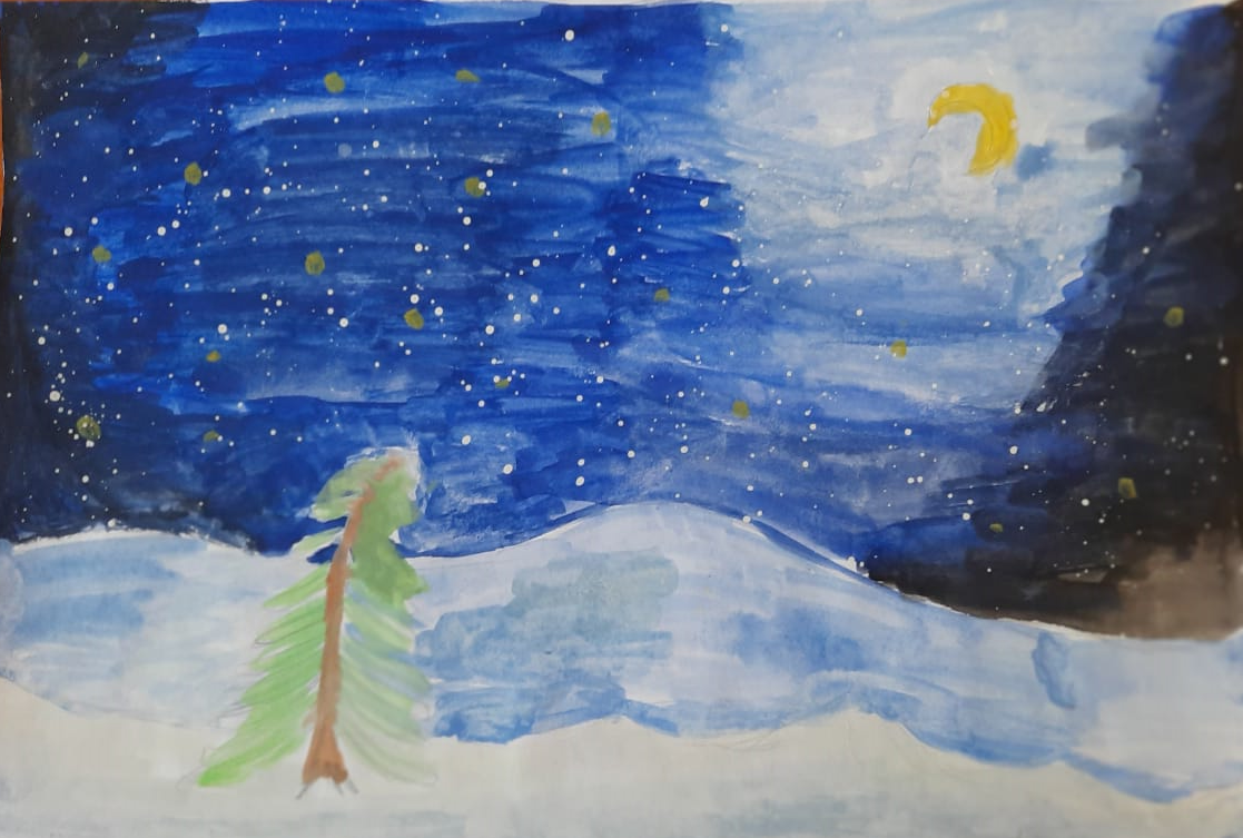 Полярная ночь рисунок. Рисование полярное сияние в подготовительной группе. Полярная ночь рисование. Рисование Полярная ночь красками для детей.