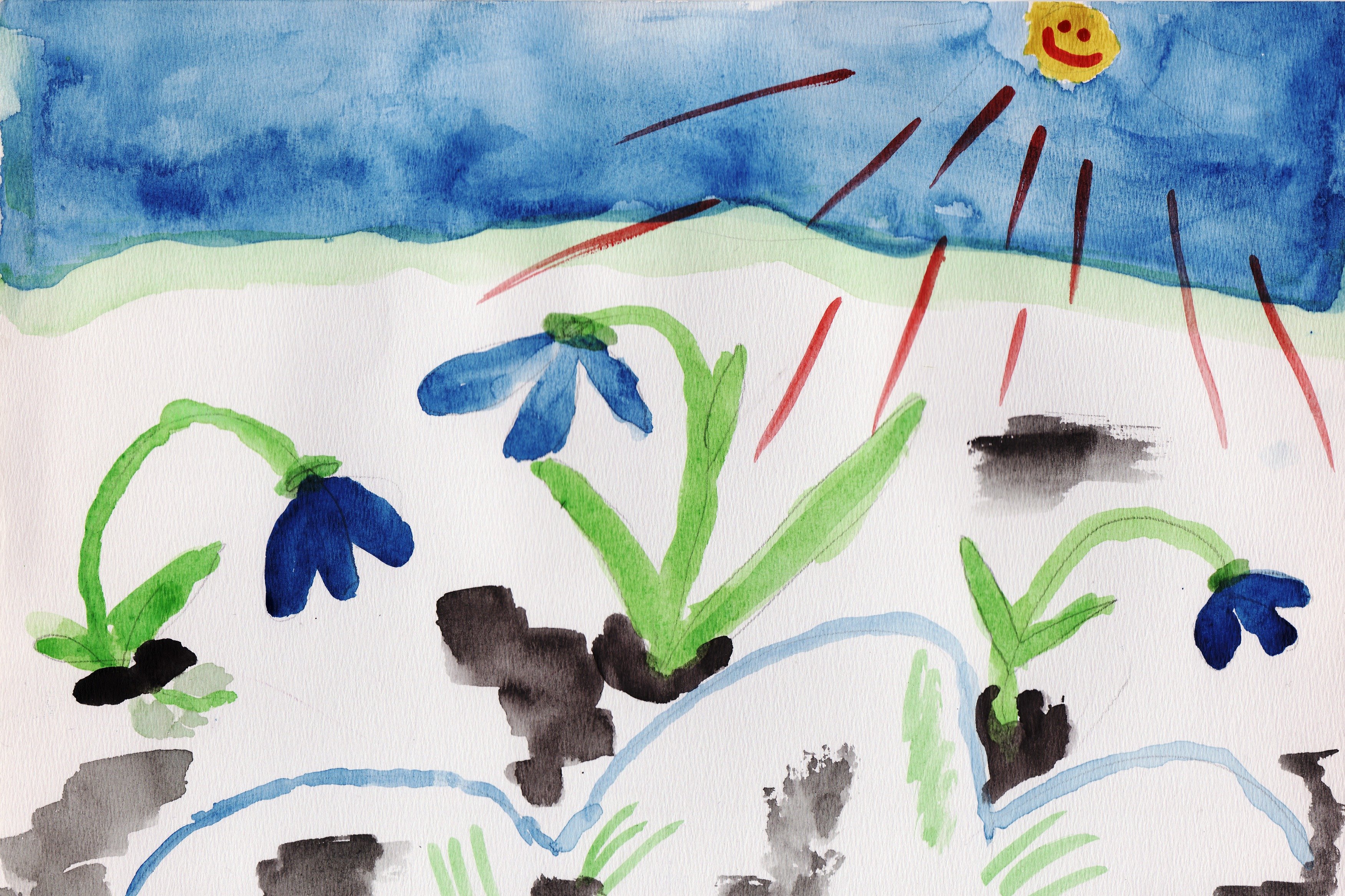Детские рисунки на тему Весна