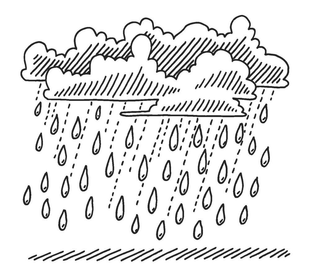 Схематичное изображение дождя