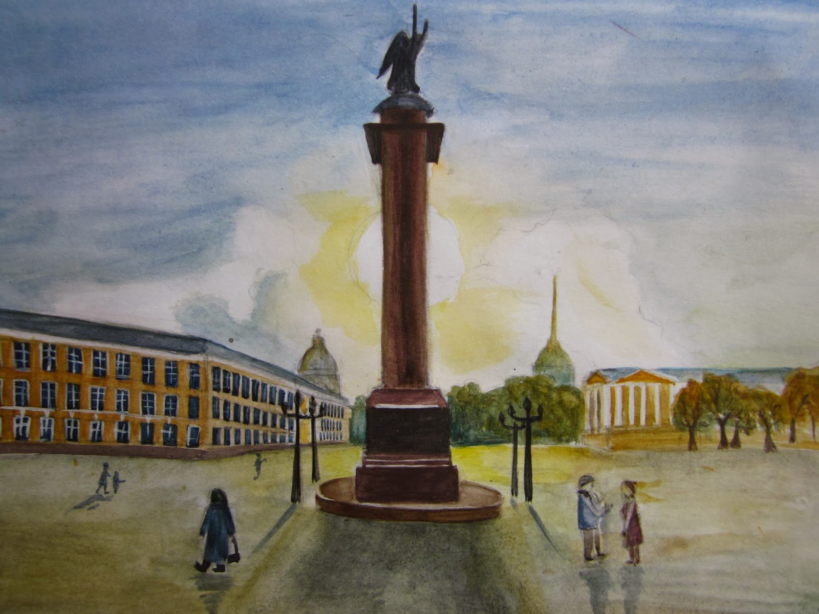 Рисунок Александровской колонны