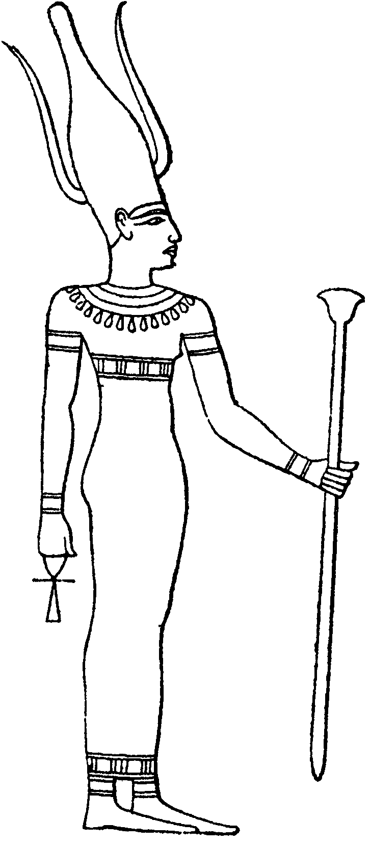 Древний Египет раскраски Осирис Исида
