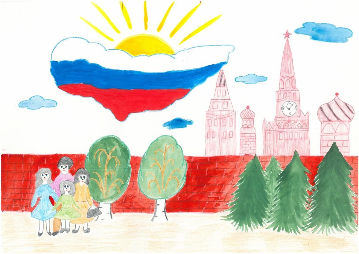 Рисунок дети рисуют страну легкий
