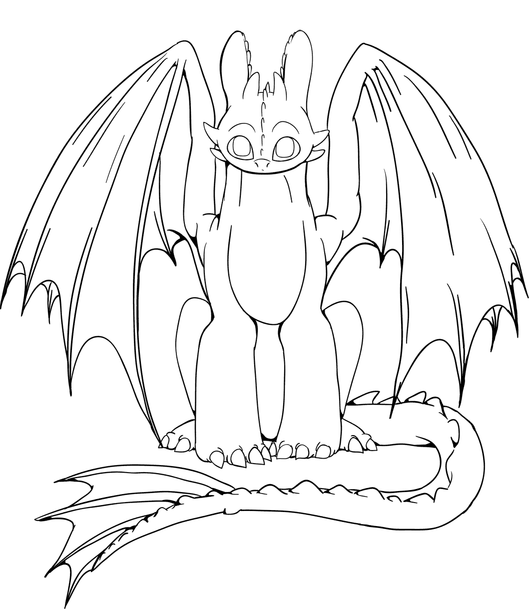 Раскраска дракон Беззубик