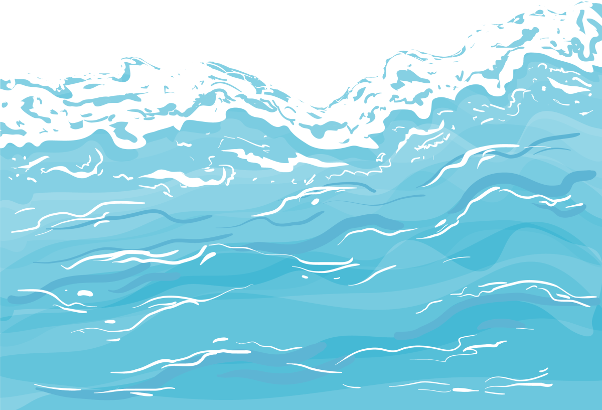 Вода в море рисунок