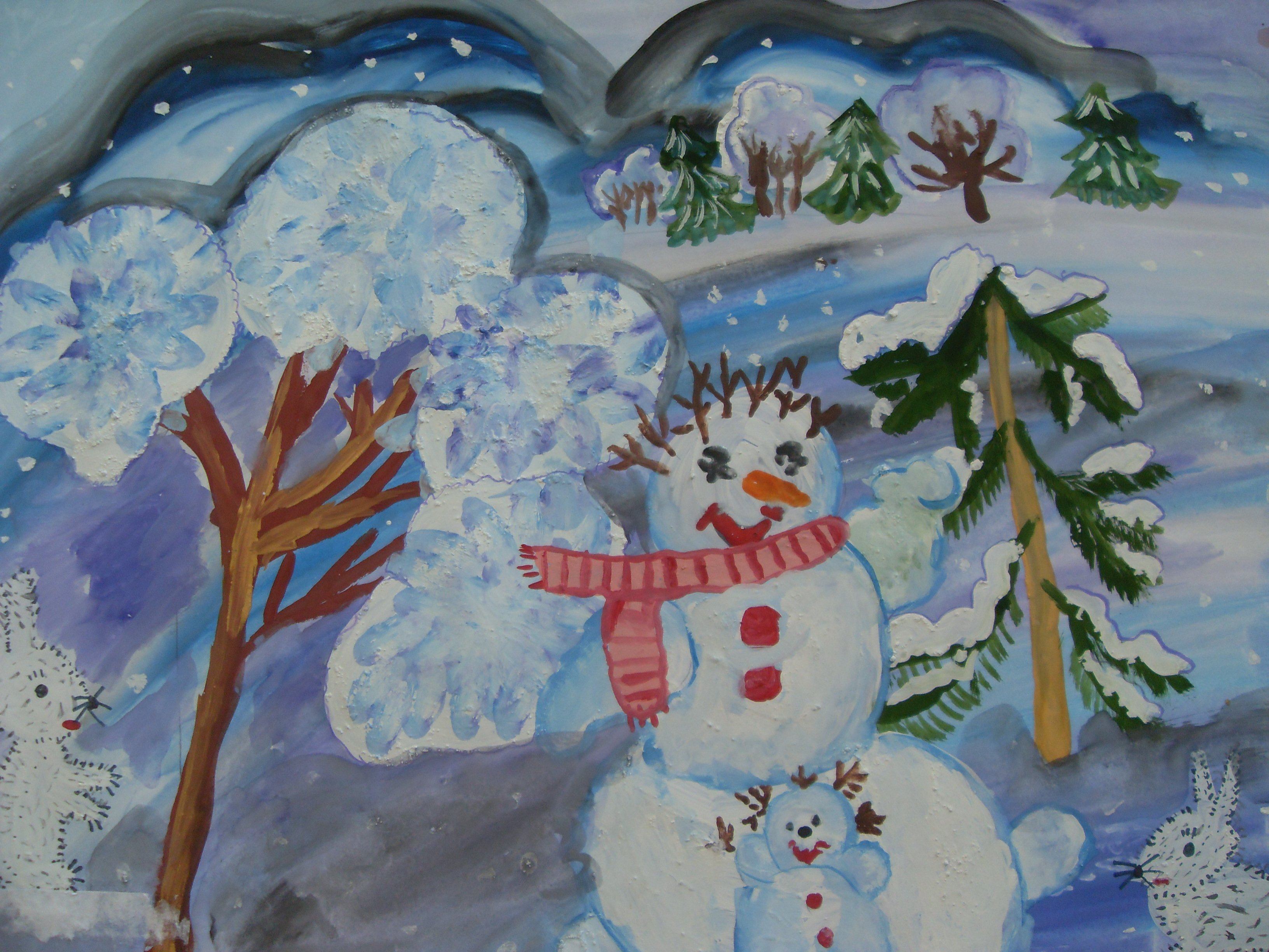 Выставка рисунки зима для детей 5 лет