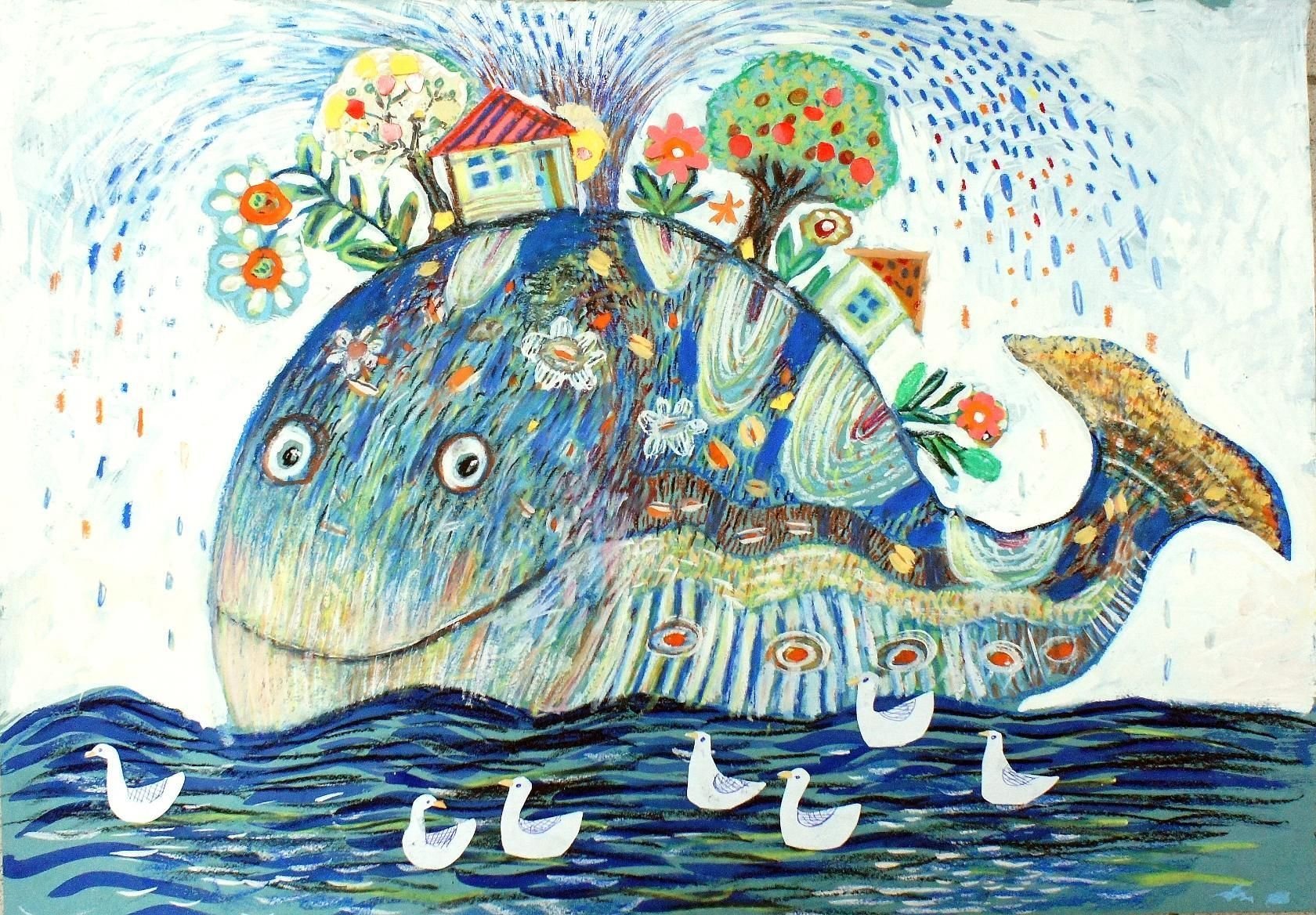 Чудо юдо рыба кит иллюстрации