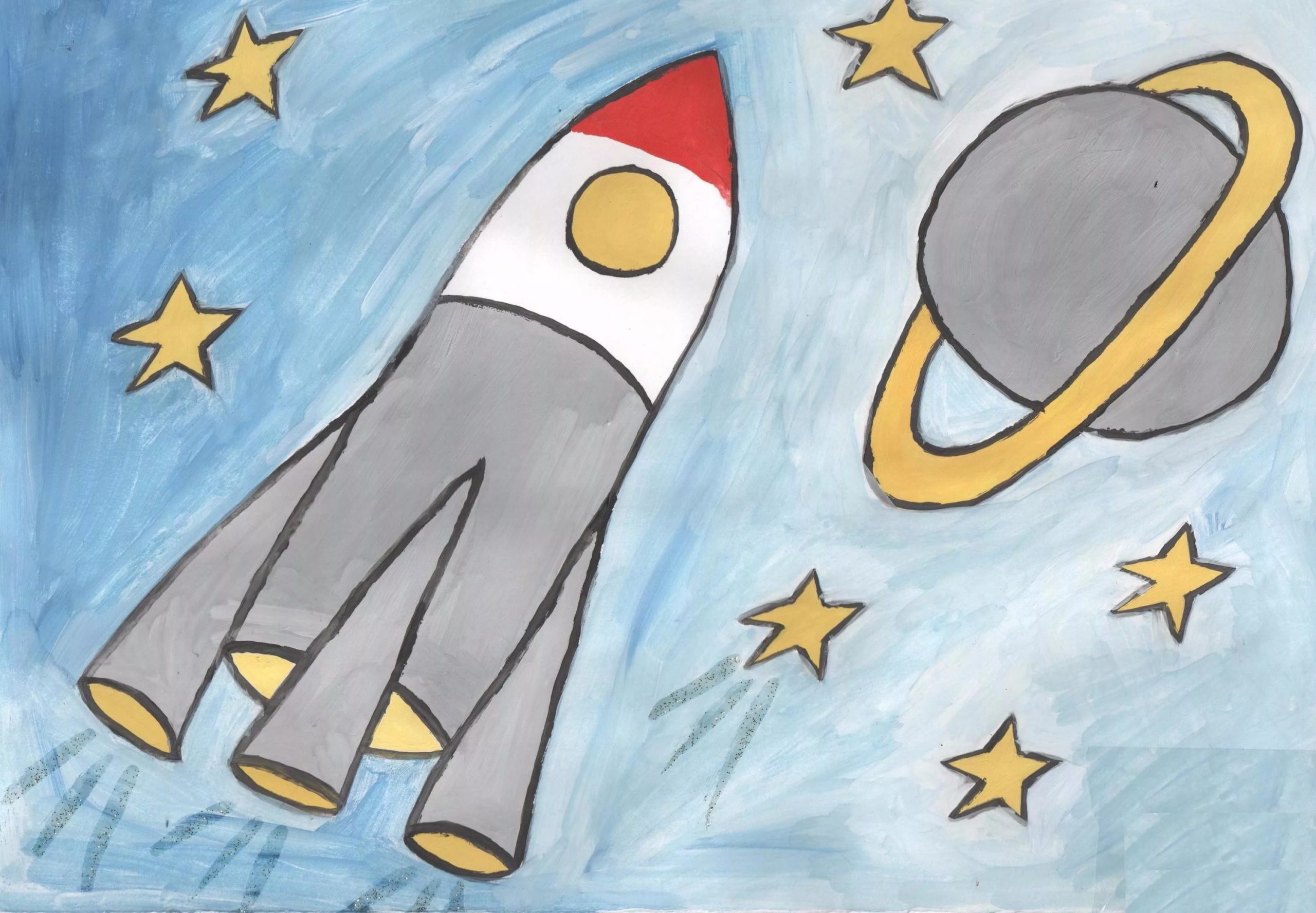 День космонавтики рисунок легкий. Рисование для детей космос. Рисунки на тему космос легкие. Рисунок ко Дню космонавтики. Рисунок ко Дню космонавтики 1 класс.