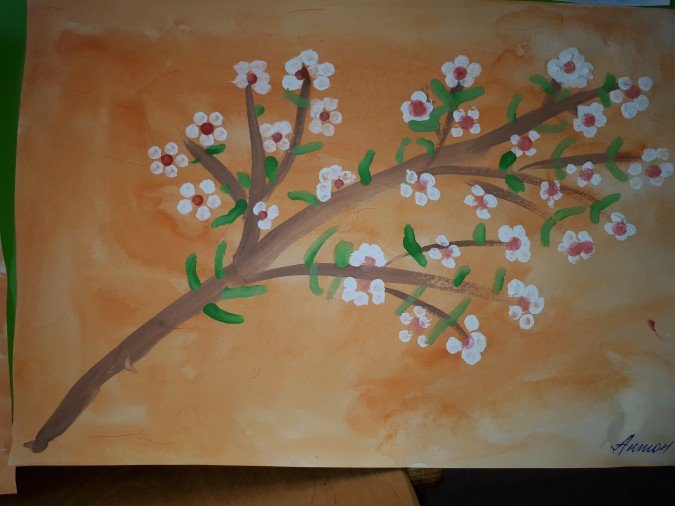 Весеннее дерево в средней группе. Цветущая ветка рисование в средней группе. Рисование Весеннее дерево. Рисование Весеннее дерево в средней группе. Весенние цветы ватными палочками.