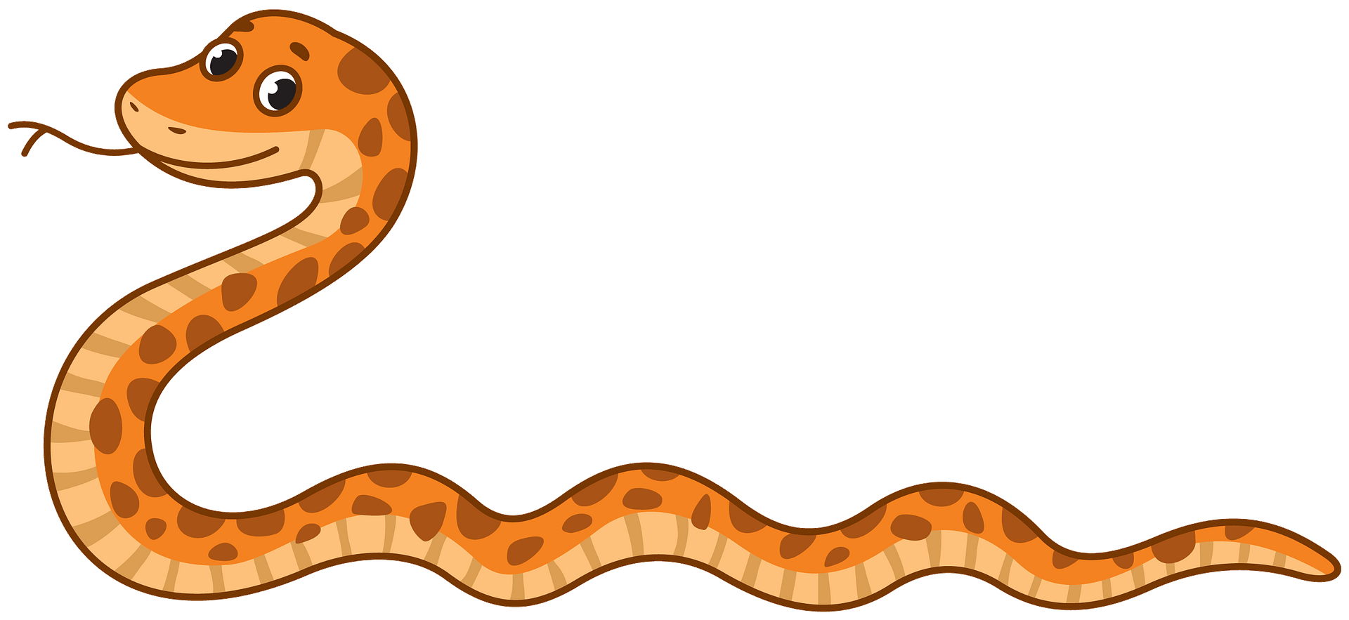 Змея картинка для детей. Змея мультяшная.