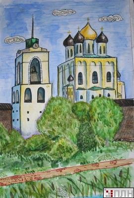 Псковский Кремль картина