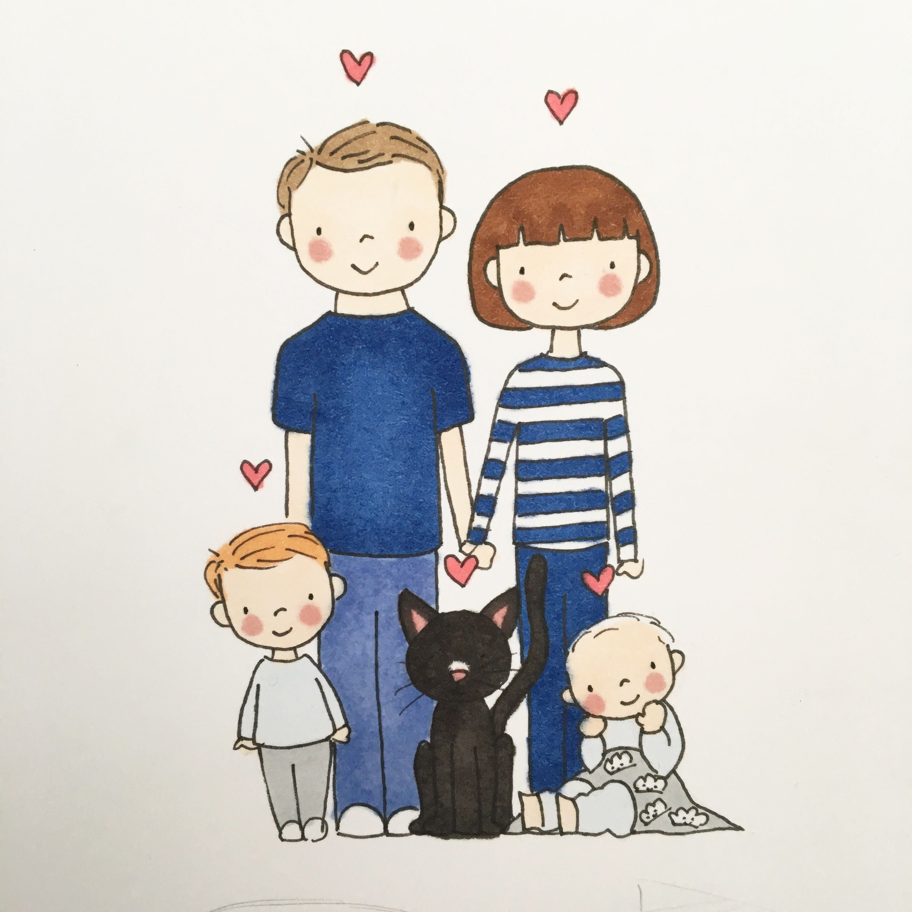 Милые иллюстрации семьи
