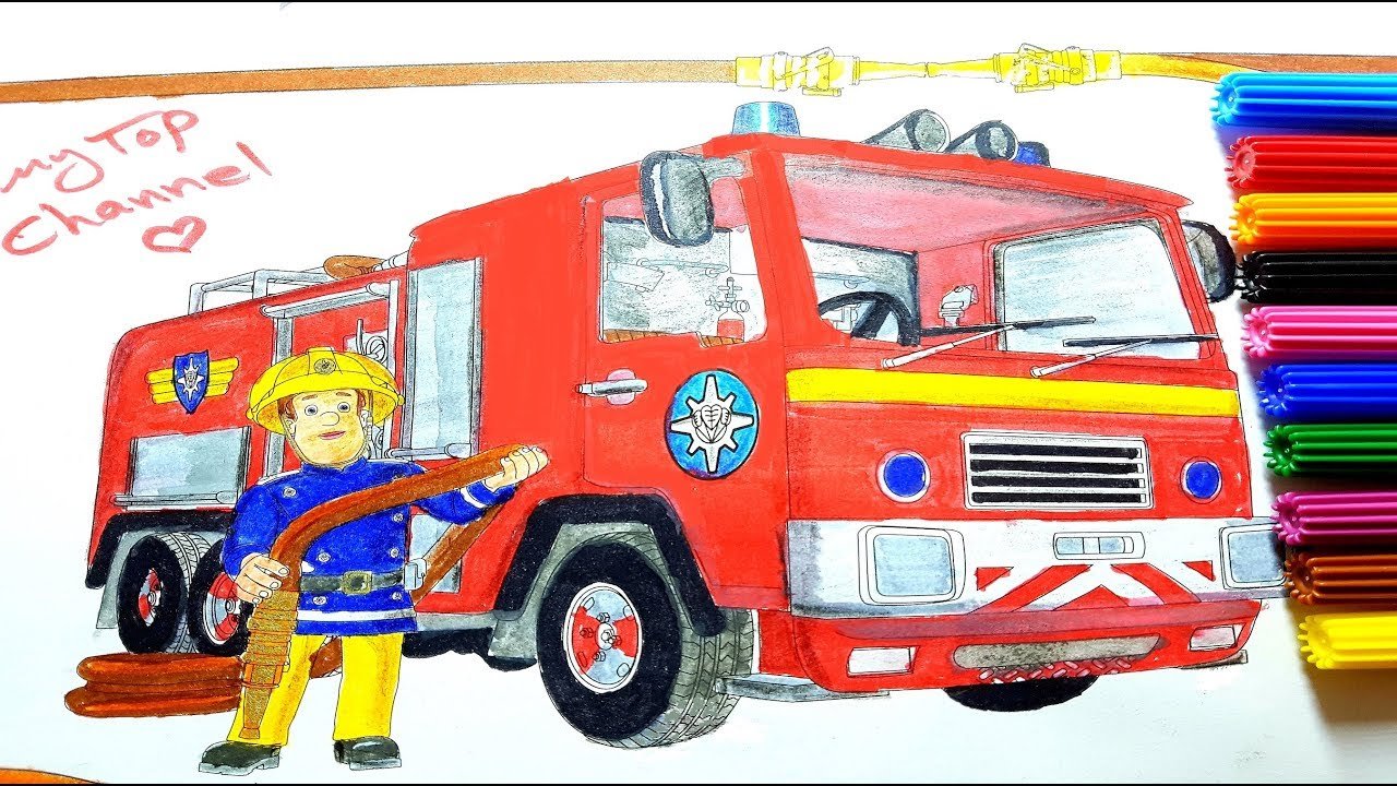 Пожарная машина поэтапно. Рисование пожарная машина. Детские рисунки пожарной машины. Рисование для детей пожарная машина. Пожарная машина рисунок.