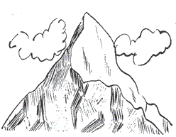 Рисунок Михаила Юрьевича Лермонтова Утес