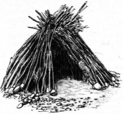 Шалаш рисунок