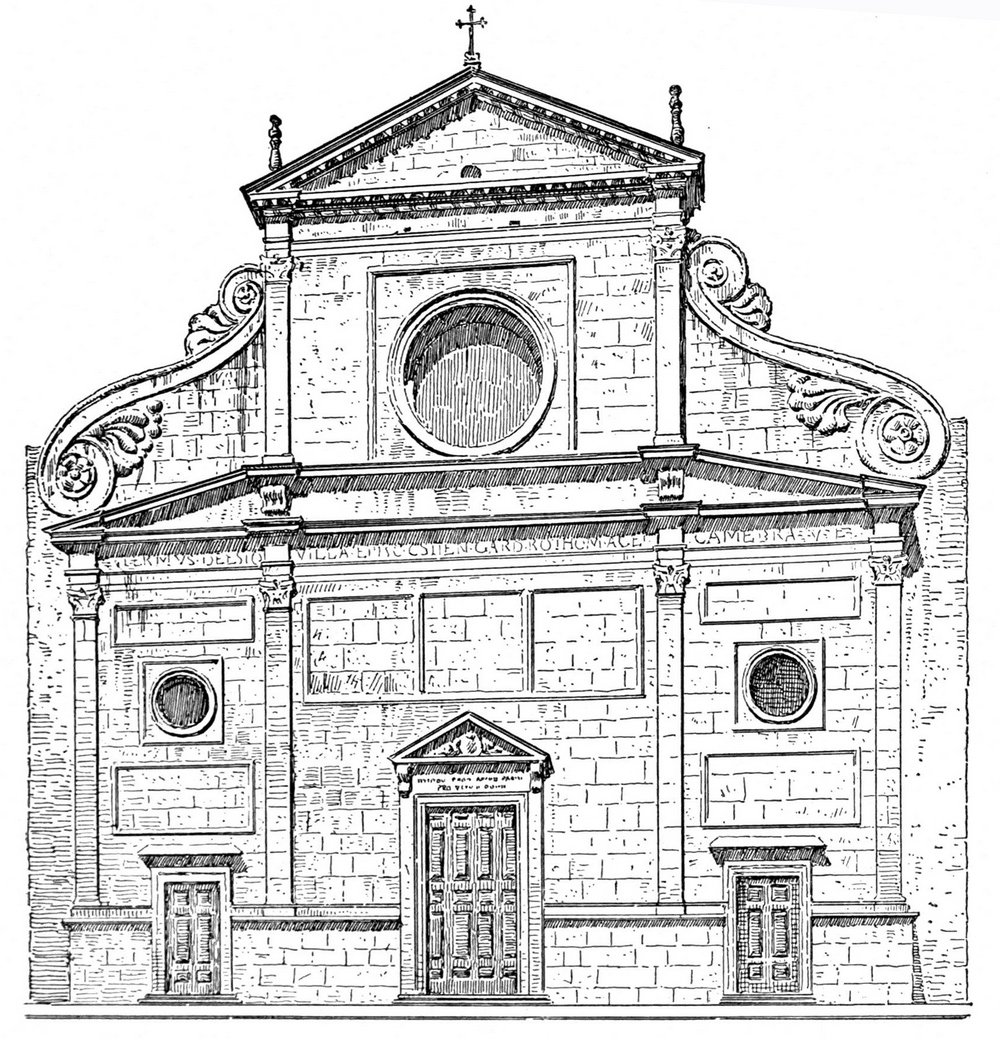 Фасад церкви Иль Джезу в Риме