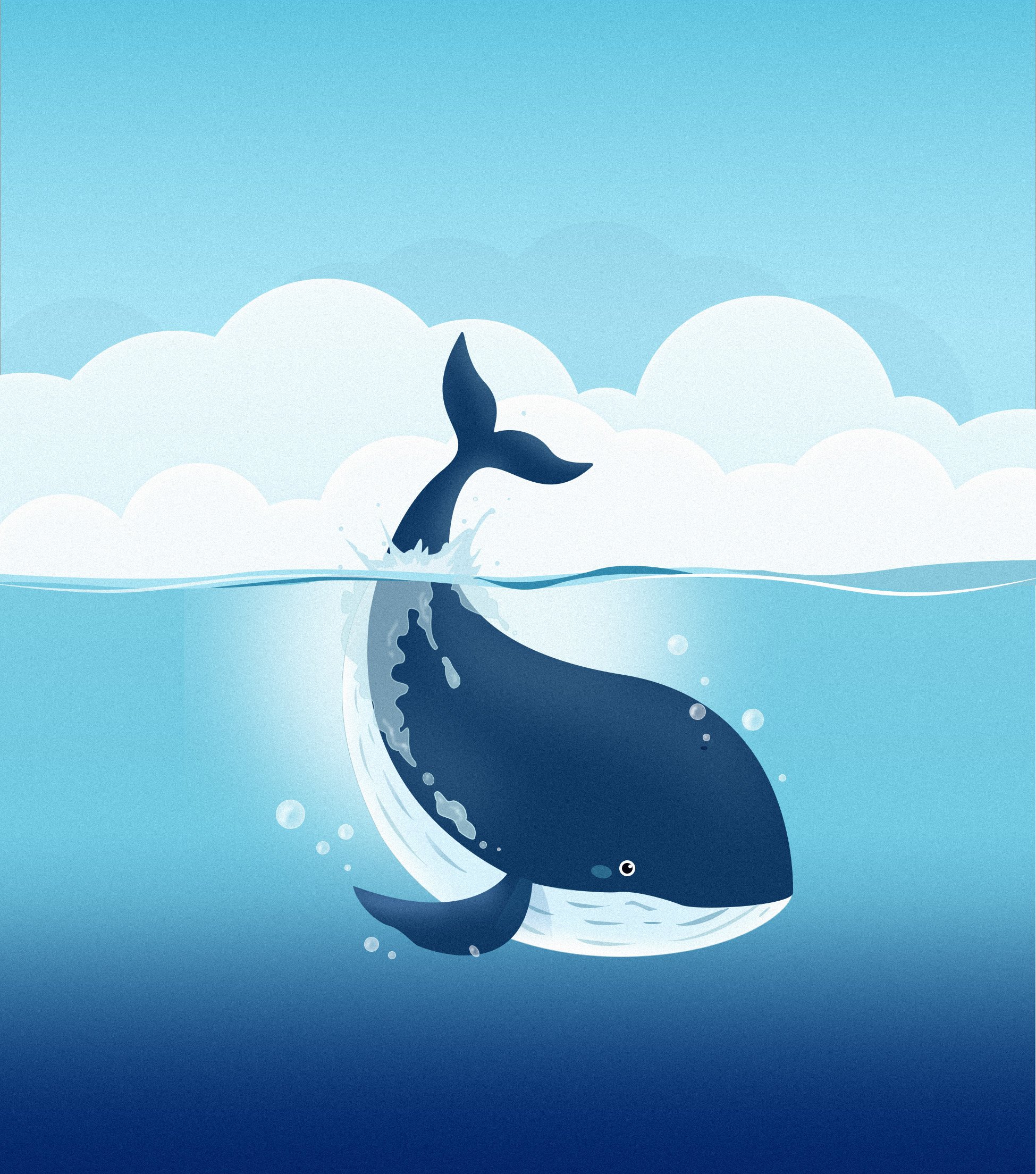 Нарисуй морского кита