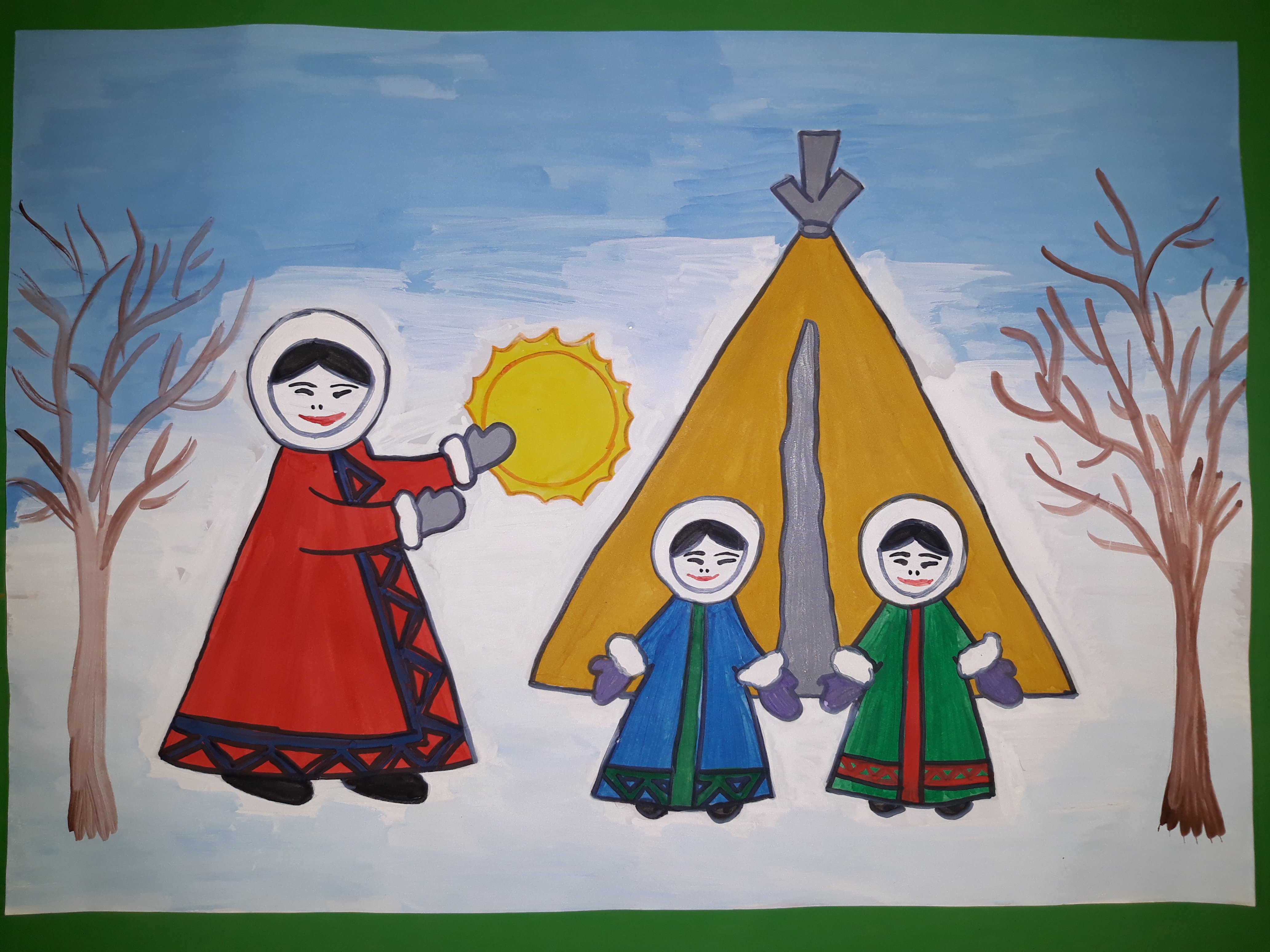 Рисунок на тему народы севера