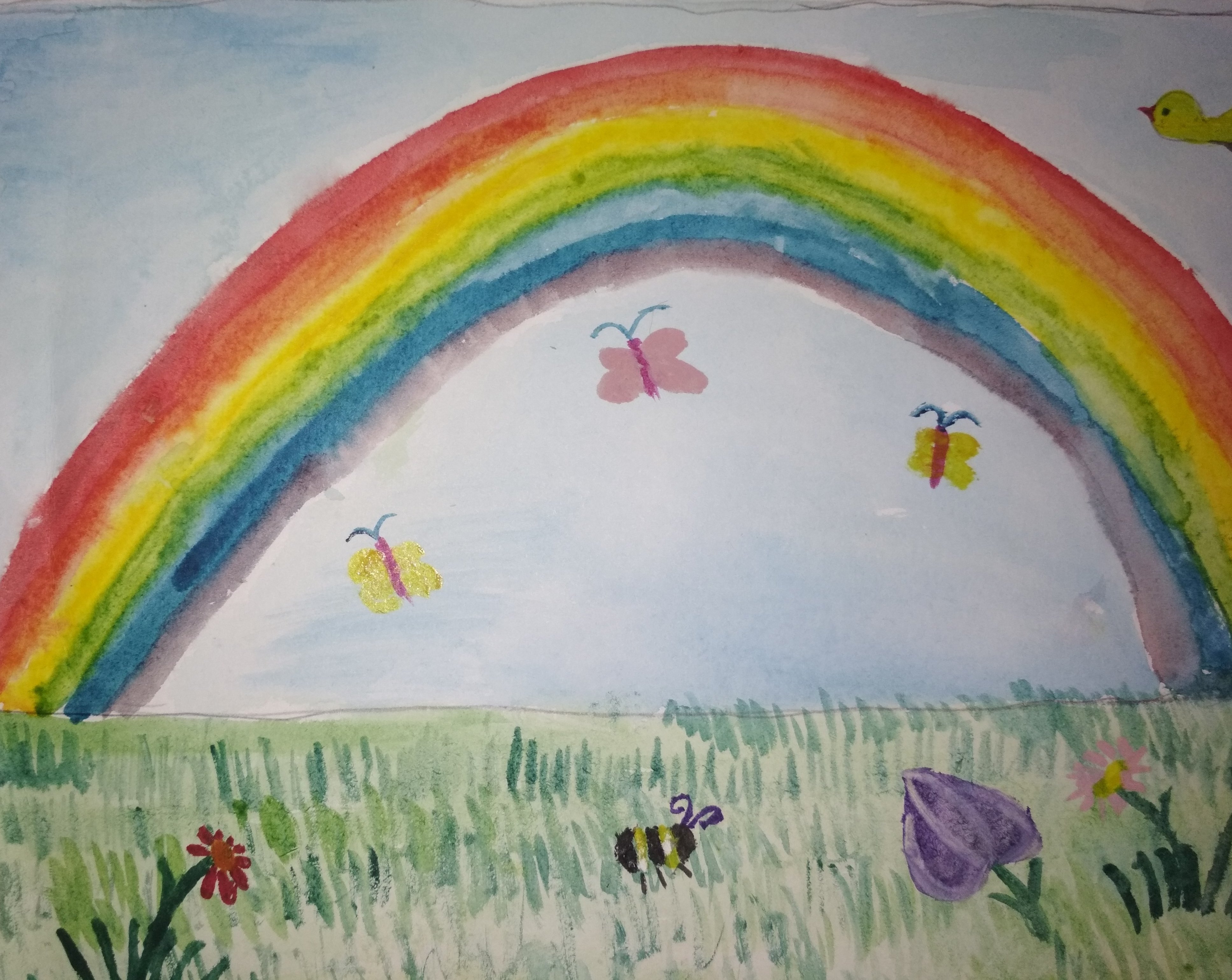 Рисование для детей 4-5 на тему Радуга