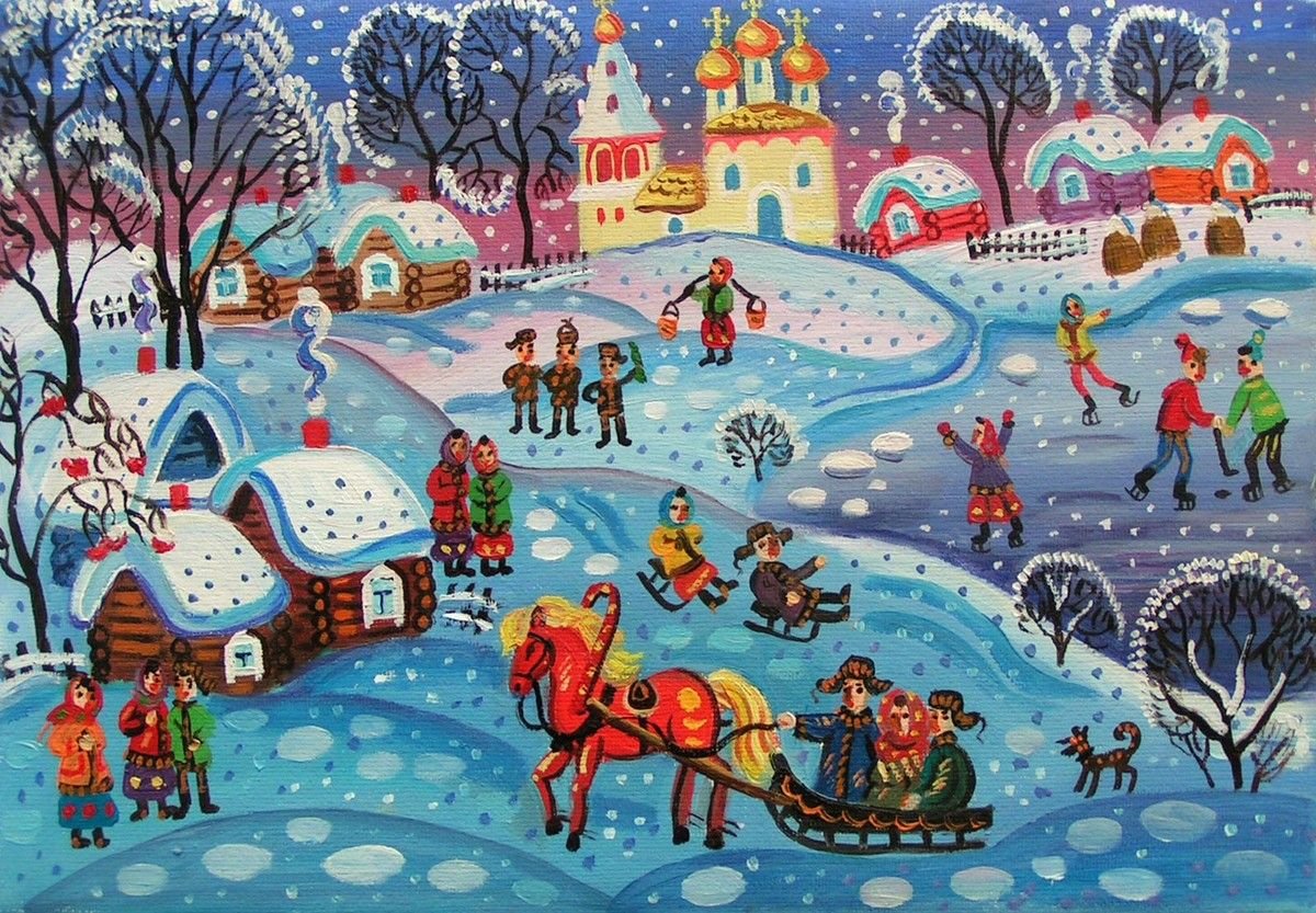 Подвербная Мария художник картины про зиму