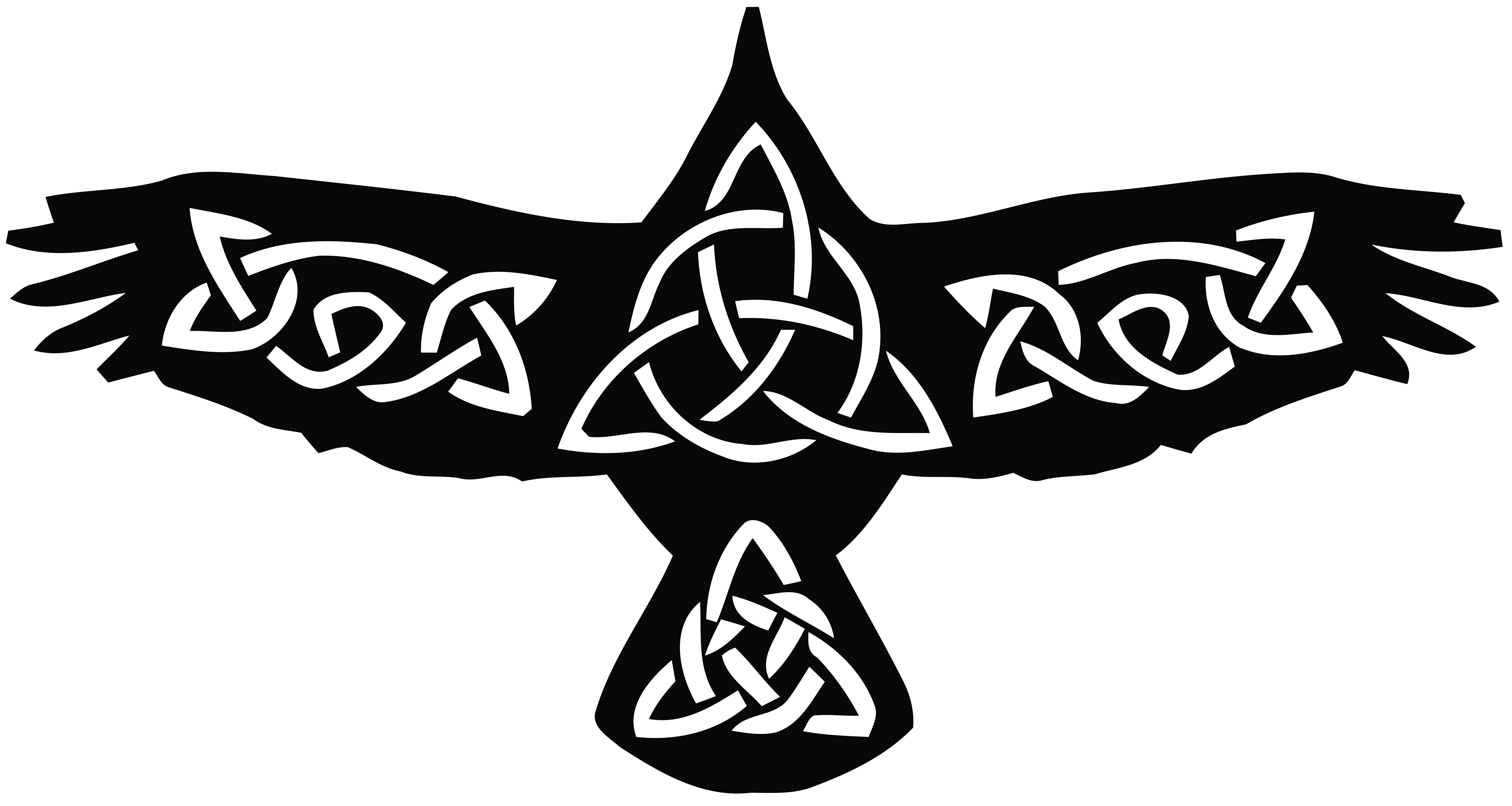 Кельтский орнамент ворон