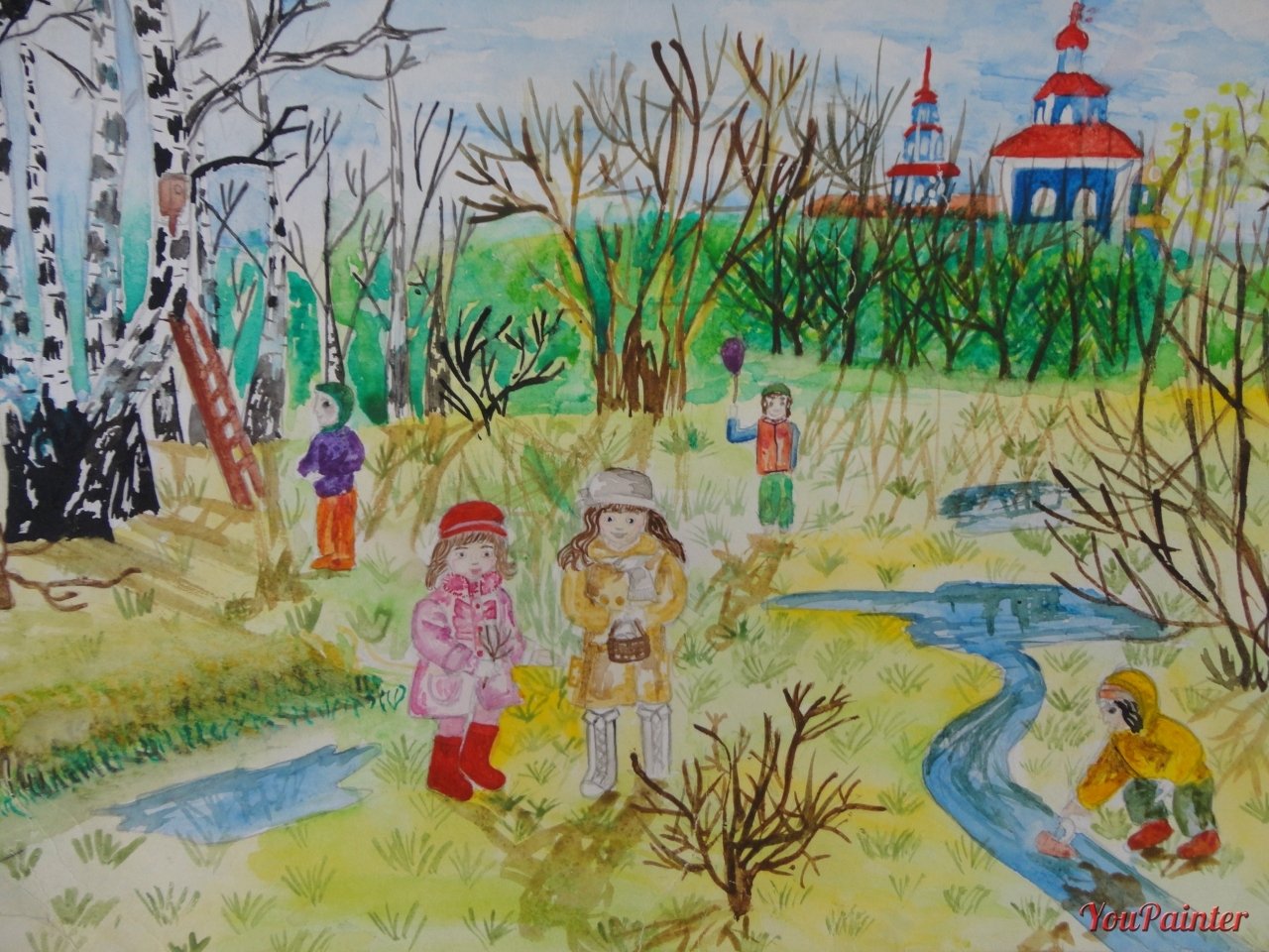 Рисунки детей на тему Весна
