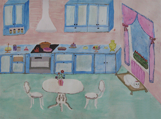 Интерьер кухни изо. Кухня детский рисунок. Рисование на тему кухня. Рисование кухня в подготовительной группе. Рисование уголок групповой комнаты в подготовительной