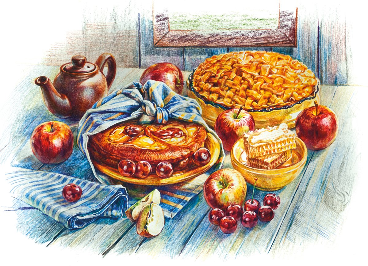 Иллюстрации русская кухня