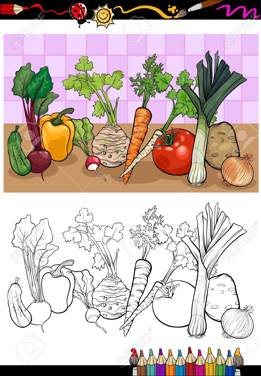 Рисование овощи на грядке