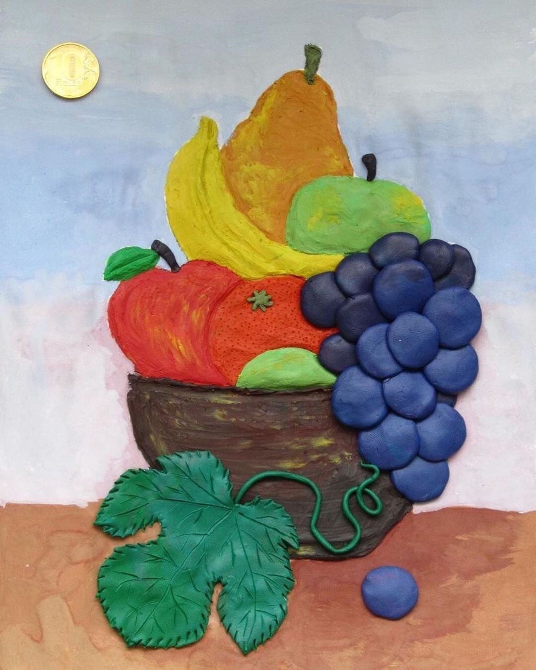 Натюрморт с фруктами рисунок