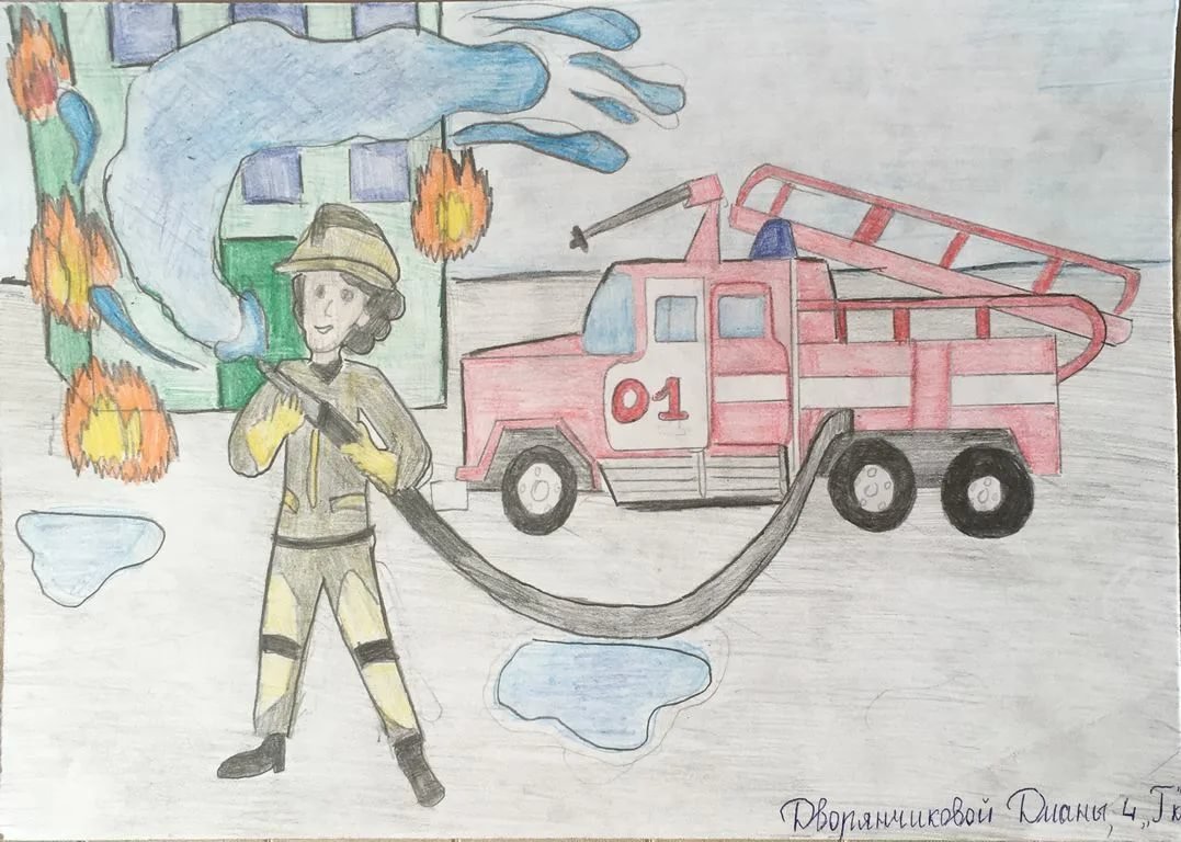 День пожарных рисунки