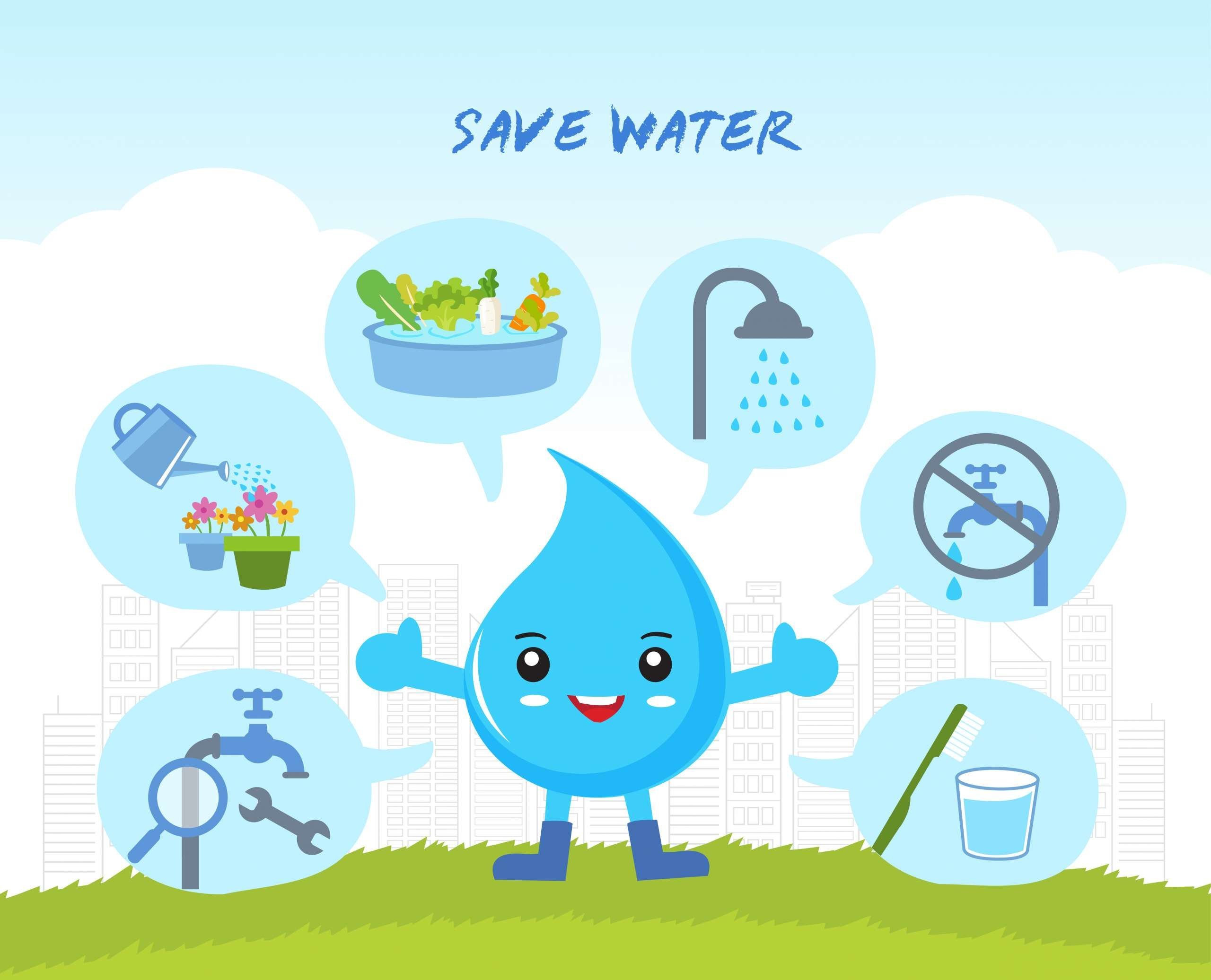Плакат экономим воду