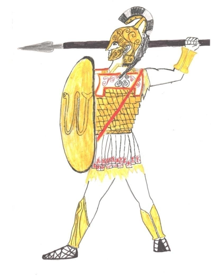 Рисунки древних воинов