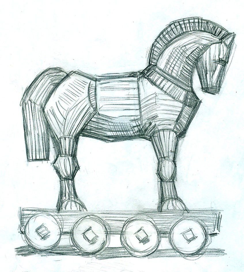 Деревянный конь мифы древней Греции