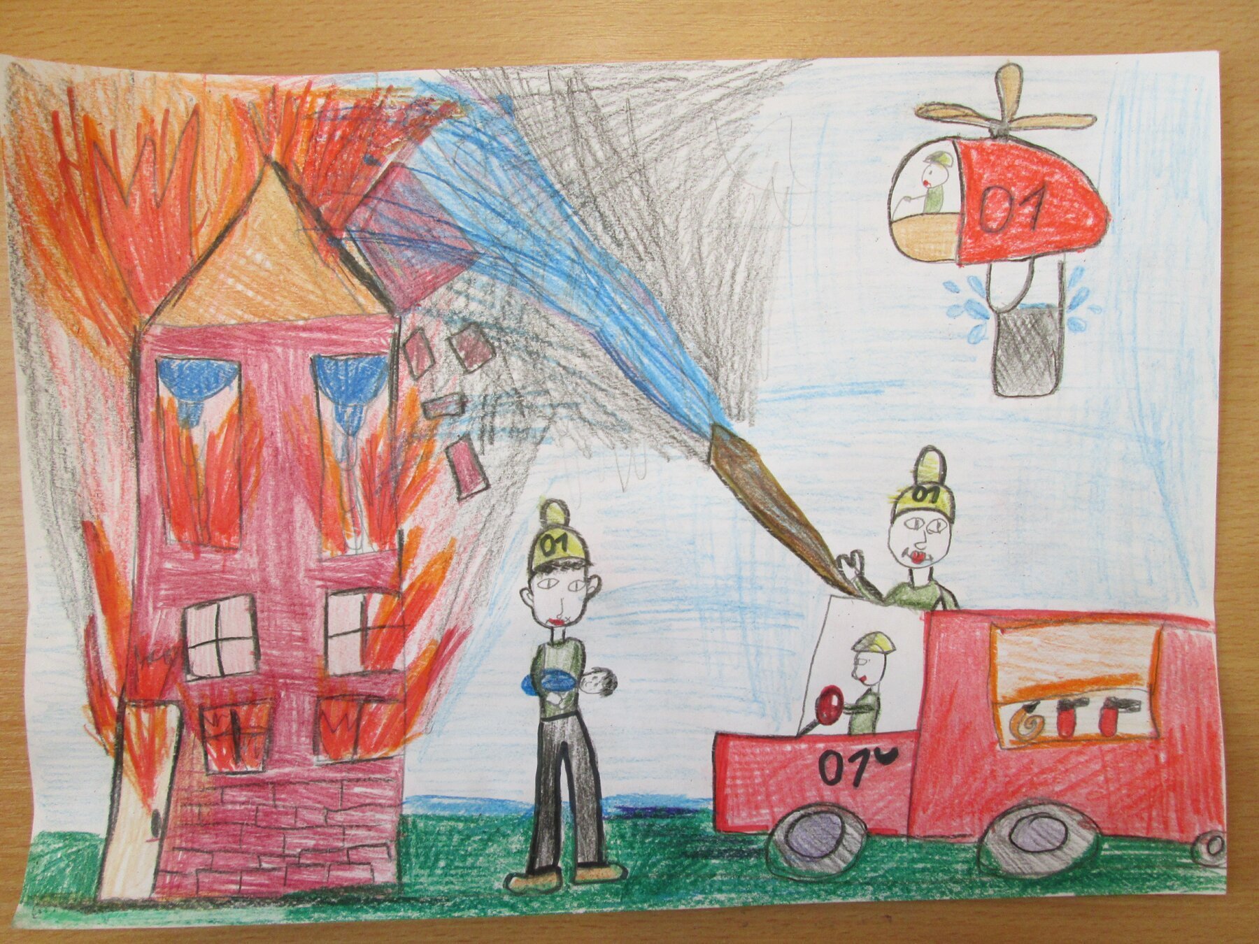 Рисунки по пожарной безопасности в детском саду на выставку