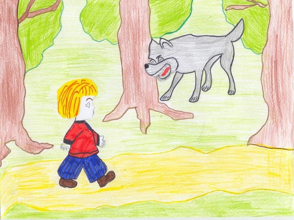 Петя и волк фото рисунка