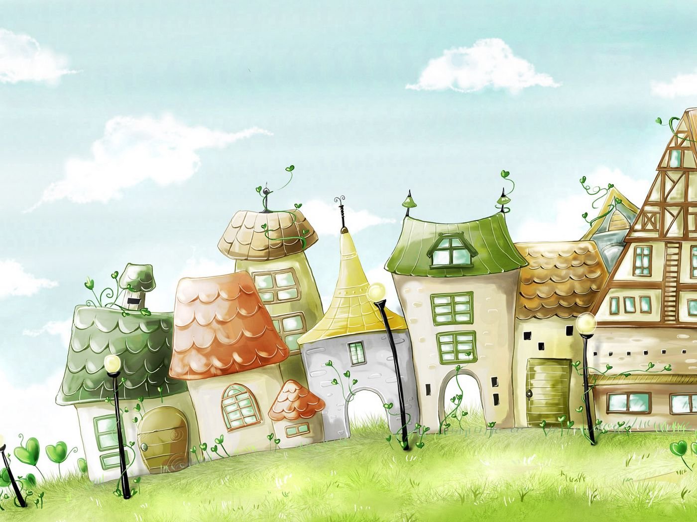 Рисунок на тему волшебный зеленый дом